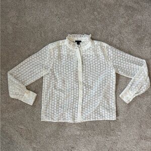 Ann Taylor Cream Lace Blouse